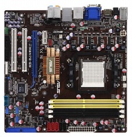 Asus Socket AM2+/AM2 M3N78-EM,GF8300,4DDR2 1066*/800 Dual,PCI-Ex16,Video,GLAN, 5SATA2, RAID,1394,mATX,RTL