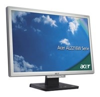 Acer TFT 22' AL2216Wasd Silver-Black 1680x1050@75 700:1 300cd/m2 2ms 176/176 D-sub/DVI TCO'99