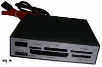 Gembird All-in-1 CF,MD,SM,MS,SD,MMC,XD, +SATA,USB2.0 () Silver