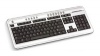 BTC 6300 UltraSlim Multimedia Keyboard, Silver-Black, USB+PS/2