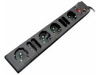 BURO 8 розеток 3m, Black, серия стандарт+